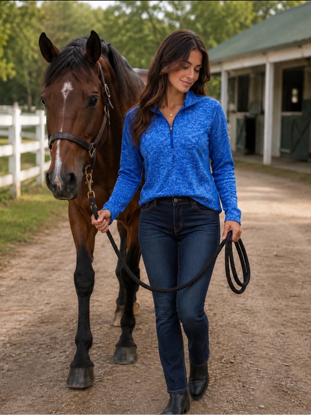 Bit & Brittle Sz S - Blue Athleisure 1/4 Zip Outdoor, Riding, Pullover JacketEUC